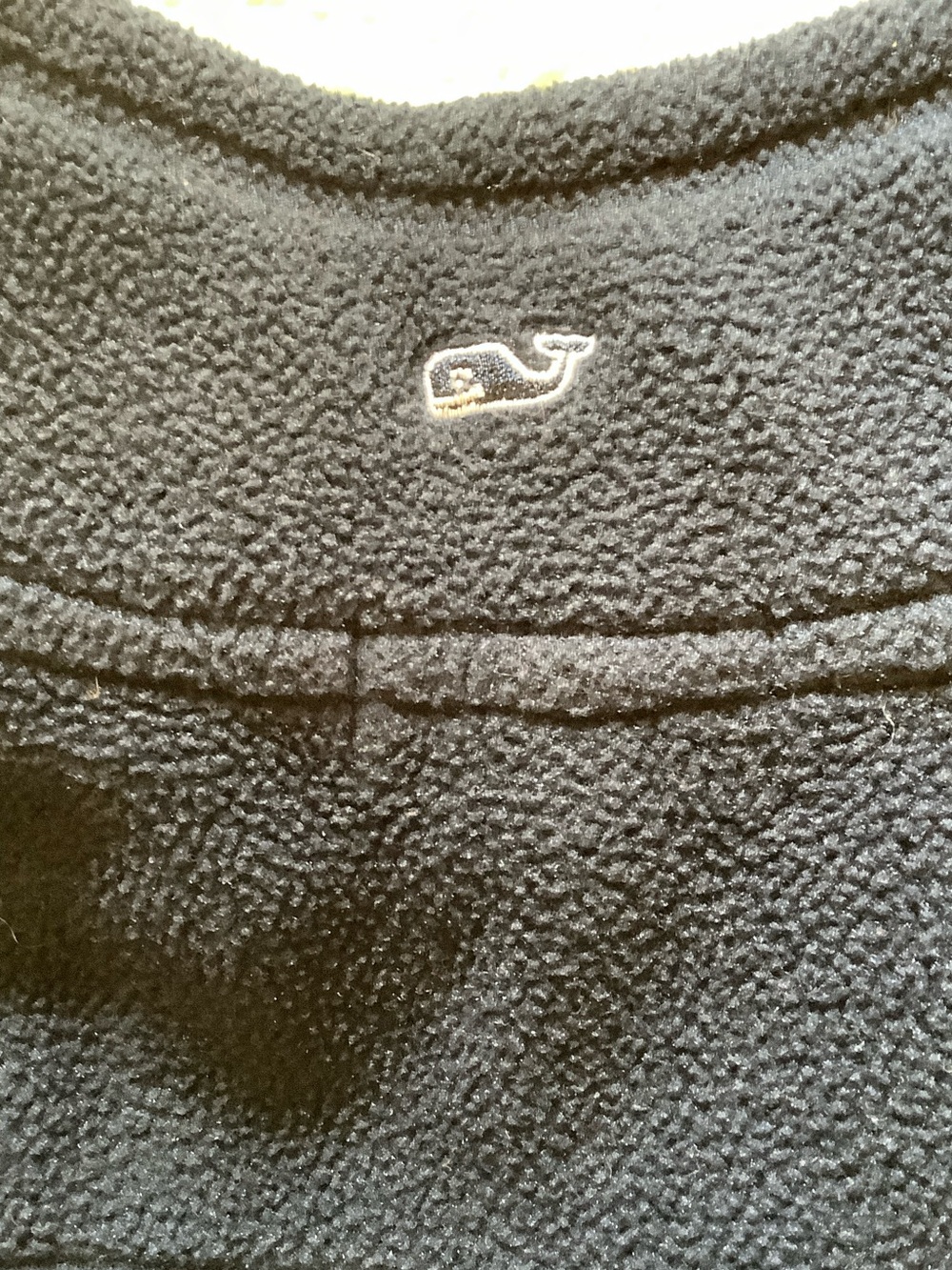 Vineyard Vines Navy Sleeveless Fleece Zip Vest - Picture 7 of 8